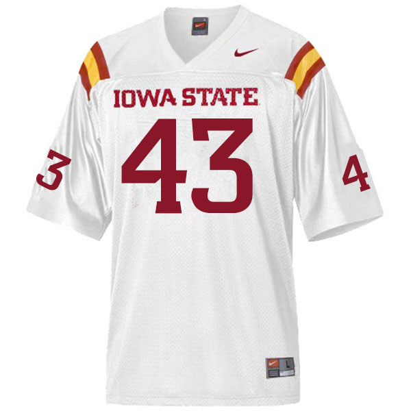 Iowa State Cyclones Men's #43 Dae'Shawn Davis Nike NCAA Authentic White College Stitched Football Jersey XQ42D40OI
